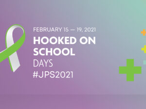 Logo for Perseverance Week/Hooked on School Days/Journées de la persévérance scolaire