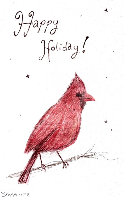 Holiday card artwork submission by Shyanne from Spryfield, Halifax (Chebucto Connections)