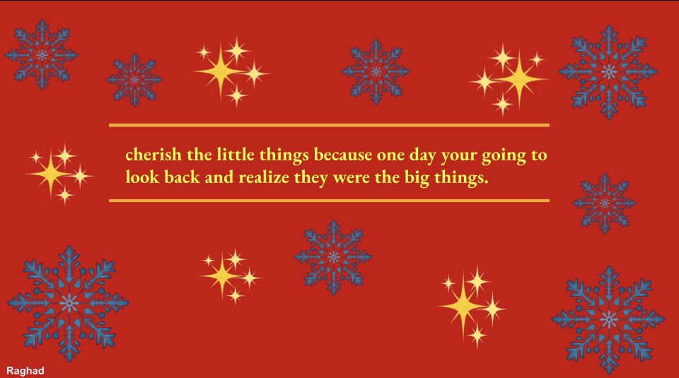 Holiday card artwork submission by Raghad from Kitchener (Camino Wellbeing + Mental Health)