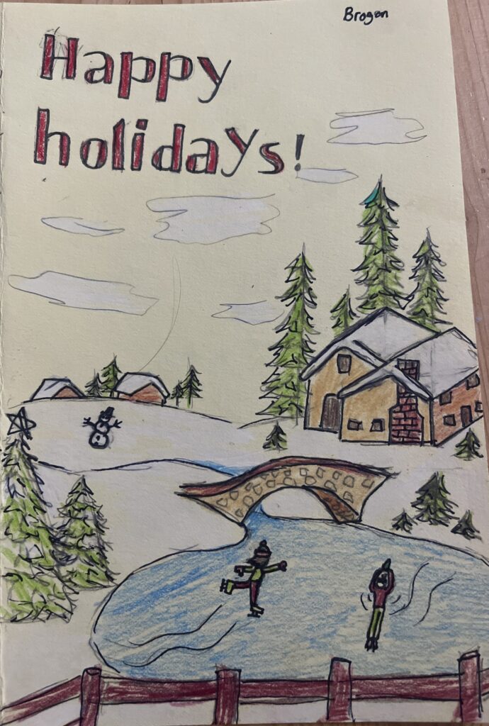 Holiday card artwork submission by Brogan from Spryfield, Halifax (Chebucto Connections)