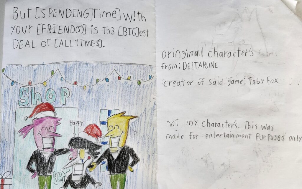 Holiday card artwork submission by Jacob from Spryfield, Halifax (Chebucto Connections)