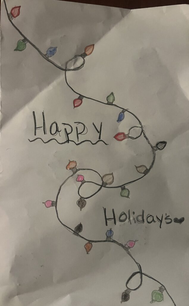 Holiday card artwork submission by Hajma from Spryfield, Halifax (Chebucto Connections)