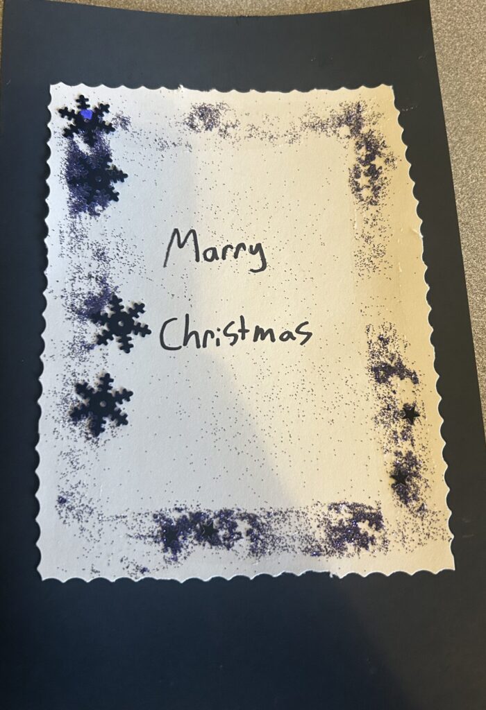 Holiday card artwork submission by Audrey from Spryfield, Halifax (Chebucto Connections)