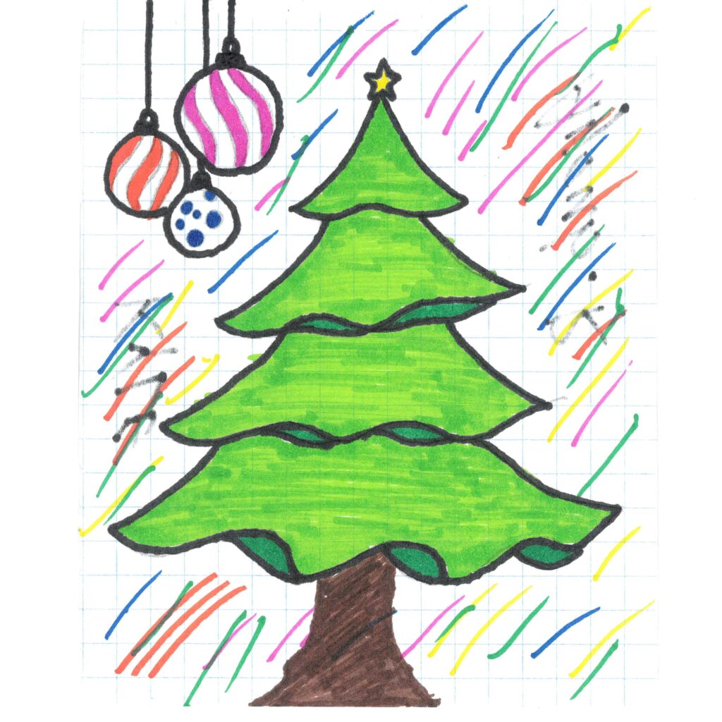 Holiday card artwork submission by Ayoub from Toronto, Scarborough Village (YouthLink)
