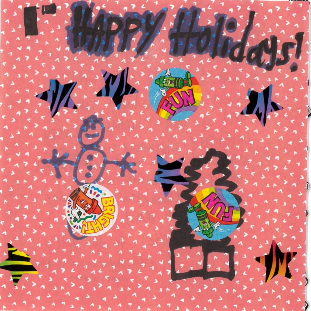 Holiday card artwork submission by Shamse from Toronto, Scarborough Village (YouthLink)