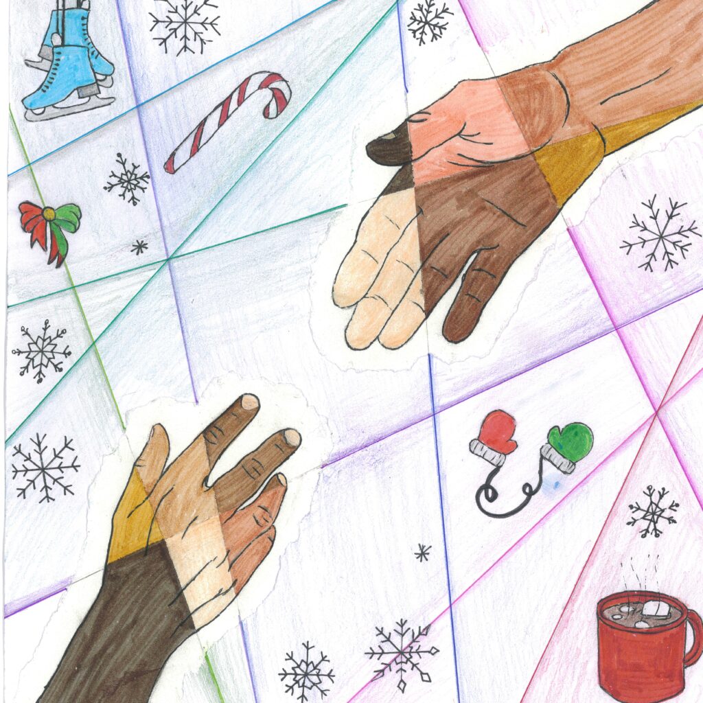 Holiday card artwork submission by Yousuf from Toronto, Scarborough Village (YouthLink)