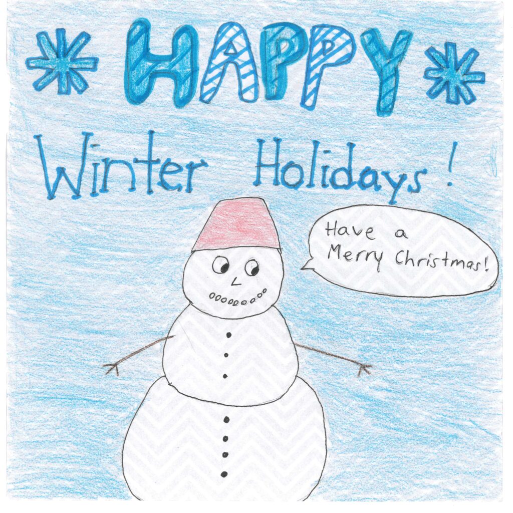 Holiday card artwork submission by Bavina from Toronto, Scarborough Village (YouthLink)