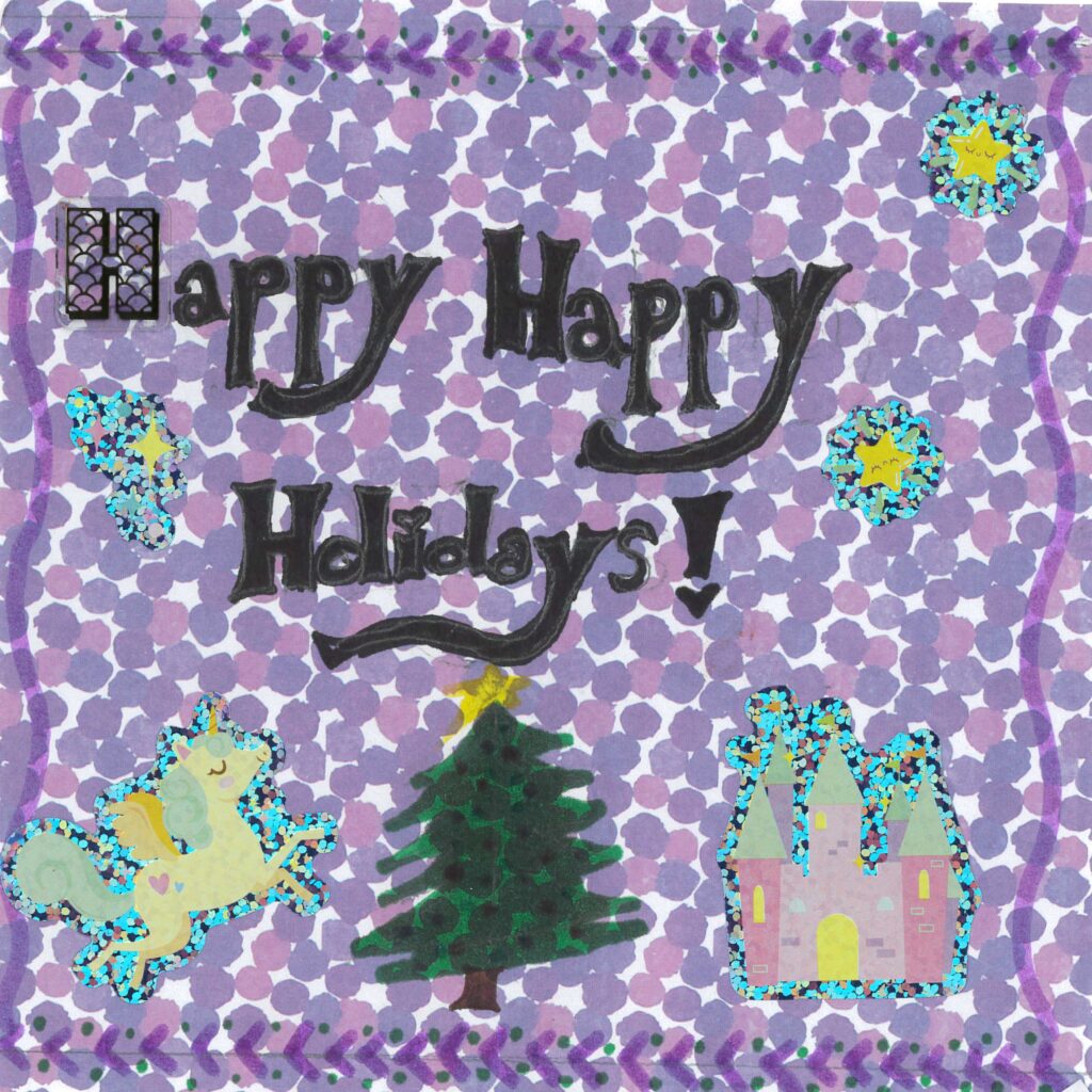 Holiday card artwork submission by Taiyeeba from Toronto, Scarborough Village (YouthLink)