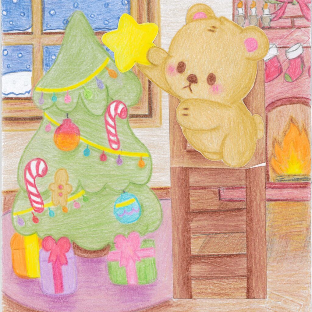 Holiday card artwork submission by Tomi from Toronto, Scarborough Village (YouthLink)