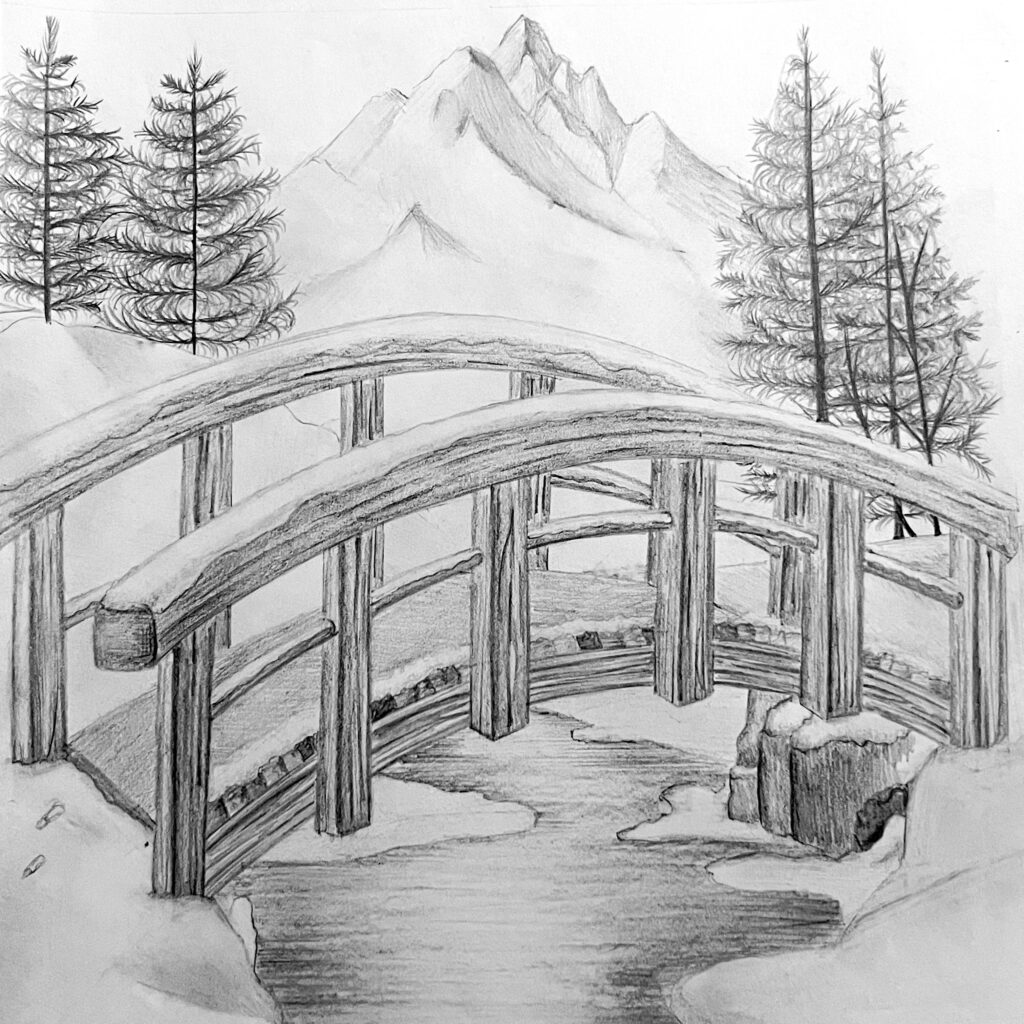 Holiday card artwork submission by Nandini from Kitchener (Camino Wellbeing + Mental Health)