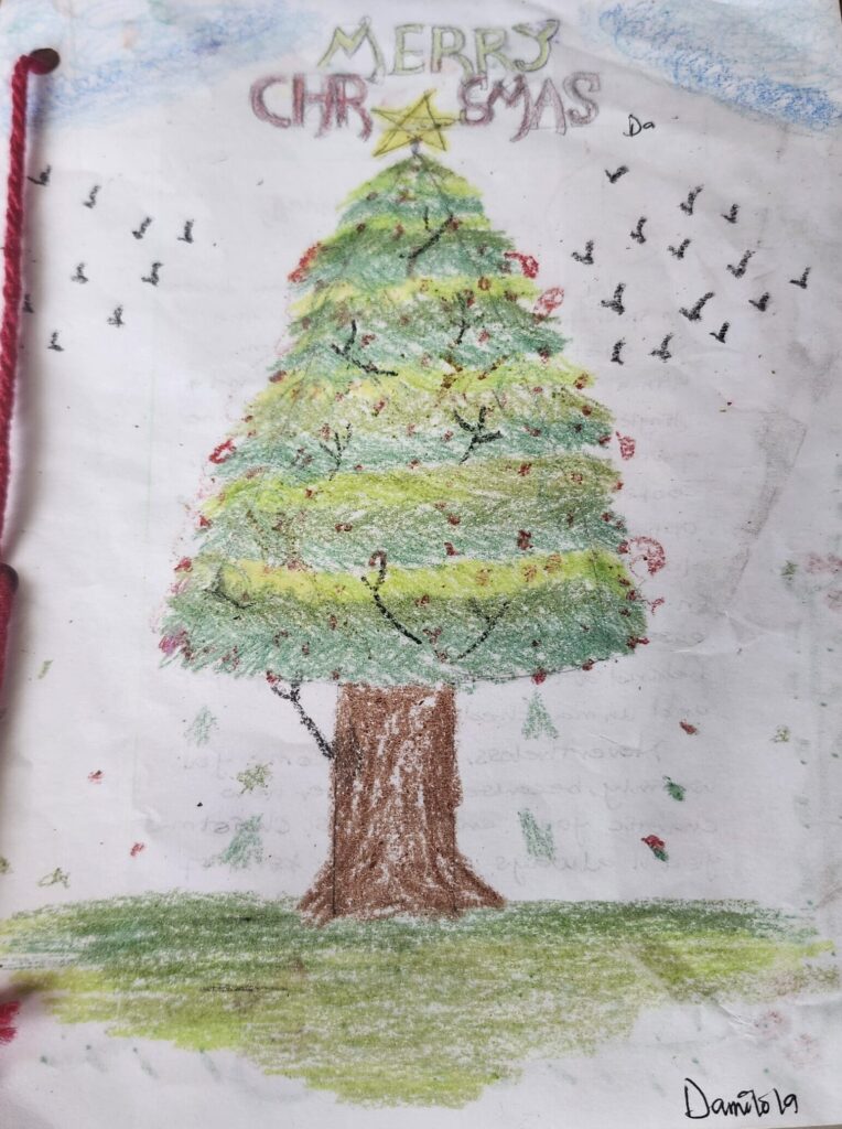 Holiday art from Daniela