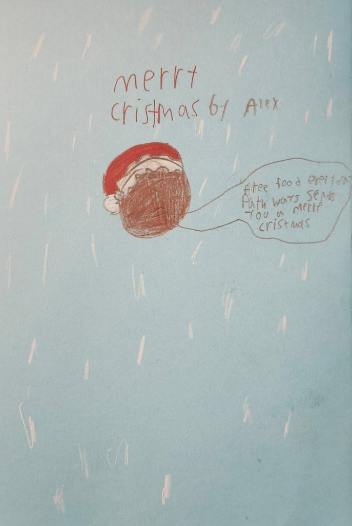 Holiday art from Alex